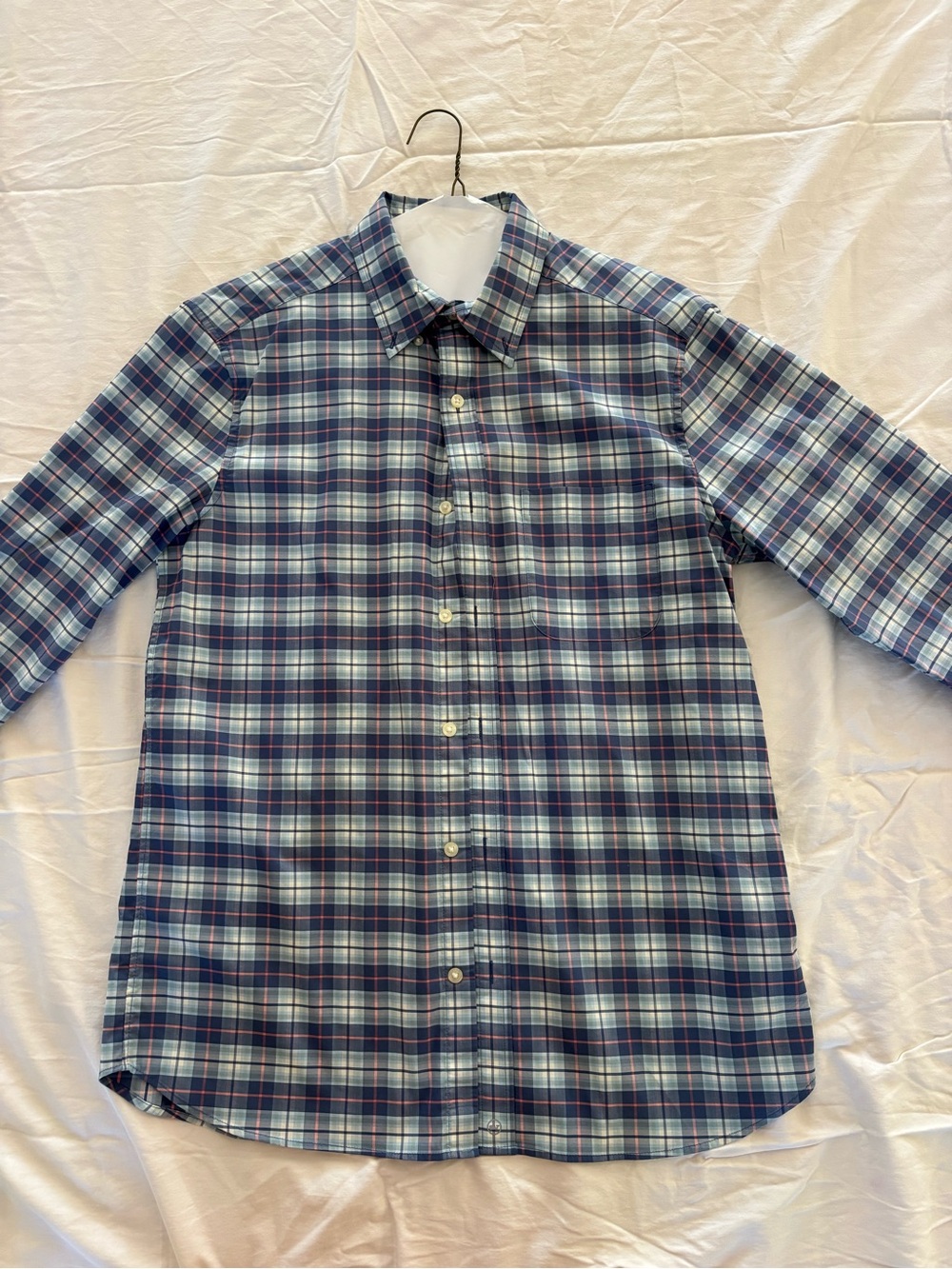 Vineyard Vines Men's Blue Plaid Button-Up Shirt